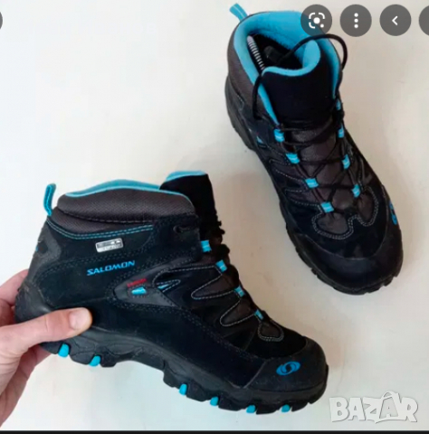 детски водоустойчиви туристически обувки SALOMON KIXEND  номер 32, снимка 3 - Детски боти и ботуши - 36143312