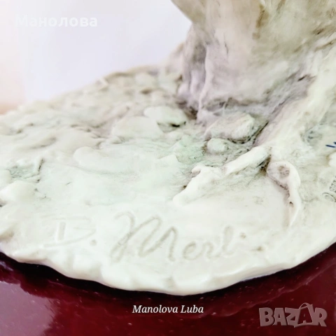 Голяма фигура Capodimonte подписана B. Merli. , снимка 7 - Колекции - 53123877