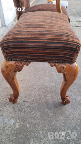 Кресло винтидж с табуретка, снимка 8 - Дивани и мека мебел - 53720651