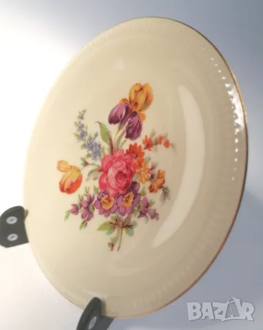 Чиния с цветя Чехословакия🌸, снимка 4 - Декорация за дома - 47901216