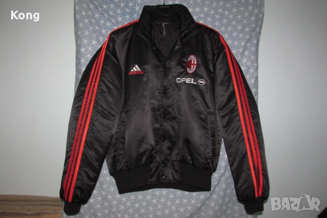 мъжко яке AC MILAN Adidas Equipment Italia бомбър Missing link с качулка Милан OPEL Италия, снимка 3 - Спортни дрехи, екипи - 52604442