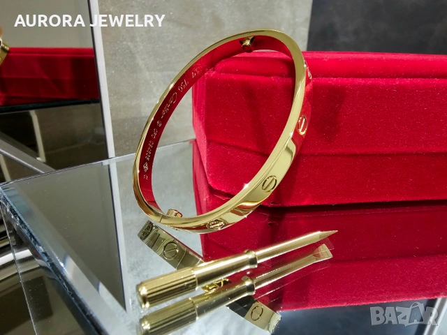 CARTIER Love Gold Гривна с Отверка, снимка 3 - Гривни - 53007279