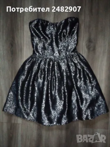 Сребриста бална рокля, снимка 3 - Рокли - 48944434