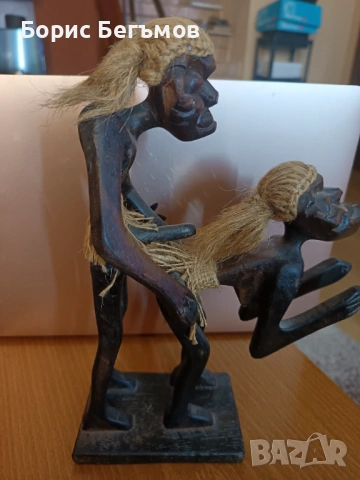 Африканска Дървена Фигура - Ръчна Изработка, снимка 2 - Статуетки - 53271978