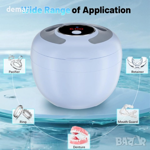 Ултразвуков почистващ апарат за протези, TechKen 45khz с UV светлина, снимка 4 - Други - 52521423