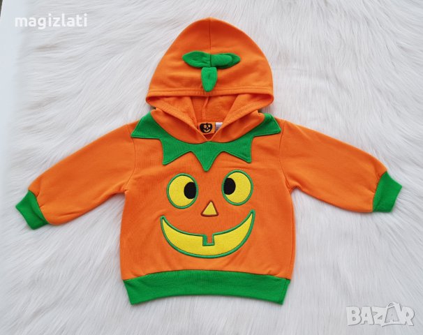 Блуза за Хелуин тиква размер 9 месеца, снимка 3 - Бебешки блузки - 42410509