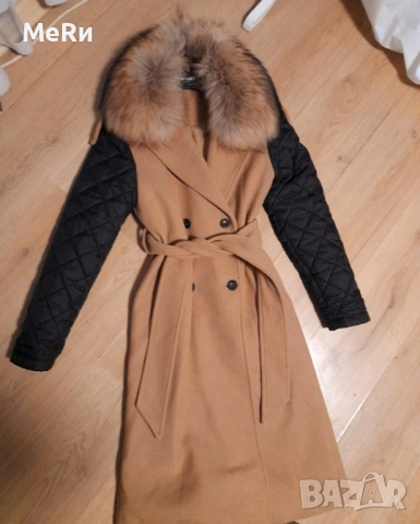Хит палто с лисица яка
