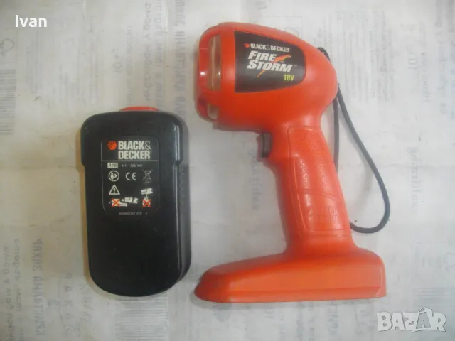 18V BLACK DECKER Made in ENGLAND АНГЛИЙСКИ 18 ВОЛТОВ ПРОЖЕКТОР ФЕНЕР БЛЕК ДЕКЕР ОТЛИЧНО СЪСТОЯНИЕ