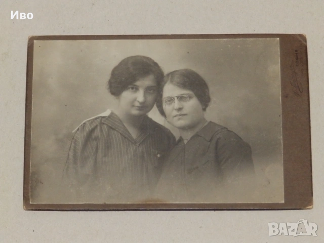 Стара фотография на картон - фотограф Фердинандъ Грабнеръ, снимка 2 - Антикварни и старинни предмети - 53823268