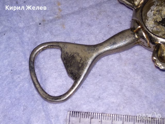 РЯДКА КОЛЕКЦИОНЕРСКА СРЕБРИСТА БРОНЗОВА ФИГУРАЛНА ВИНТИДЖ АРТ ОТВАРАЧКА - КОСТЕНУРКА 38412, снимка 6 - Прибори за хранене, готвене и сервиране - 41398968