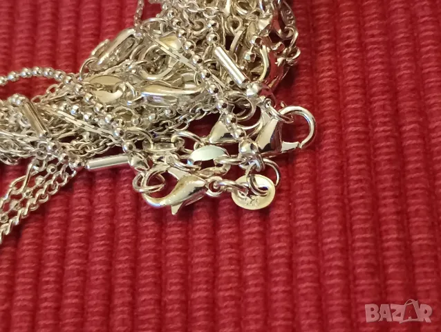Посребрени синджири,ланчета. , снимка 4 - Обеци - 49178271