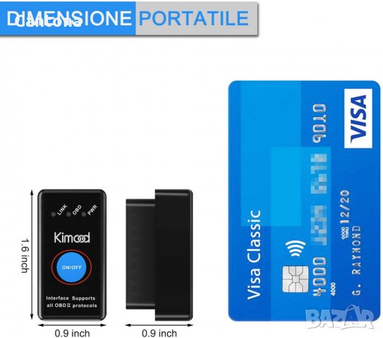 Kimood OBD2 Bluetooth 4.0, нова версия за диагностика на автомобили, снимка 2 - Аксесоари и консумативи - 34718397