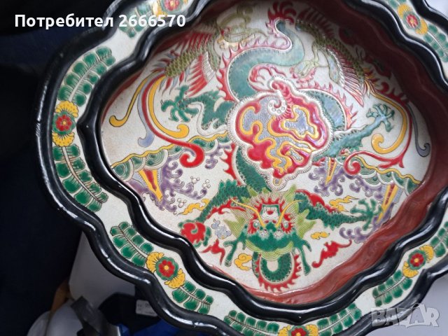 Китайска порцеланова чиния, снимка 6 - Антикварни и старинни предмети - 41271004