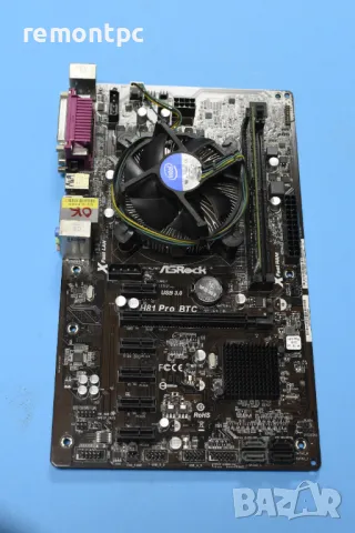 Asrock H81 Pro BTC + CPU + RAM + COOLER - ликвидация , снимка 3 - Дънни платки - 49376214