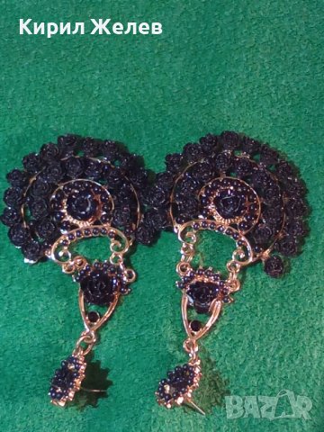 ПОЗЛАТЕНИ ФЛОРАЛНИ ВИНТИДЖ ОБЕЦИ ВЕЧЕРНИ 18952, снимка 10 - Обеци - 36470424