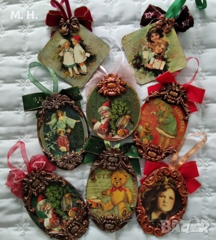Винтидж коледна украса -ръчна изработка