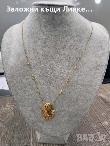 НОВО Златно колие с висулка 10гр / 14К, снимка 3 - Колиета, медальони, синджири - 52825456