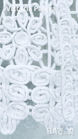 Елегантен Бял Crochet Елек от Drôle de Copine Paris, снимка 5 - Корсети, бюстиета, топове - 53740004