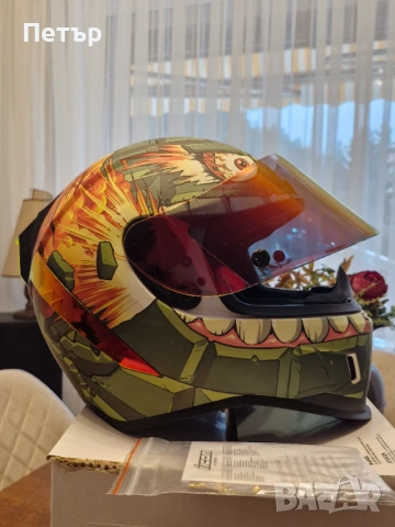 Каска ICON S/M Нова, снимка 5 - Аксесоари и консумативи - 53695648