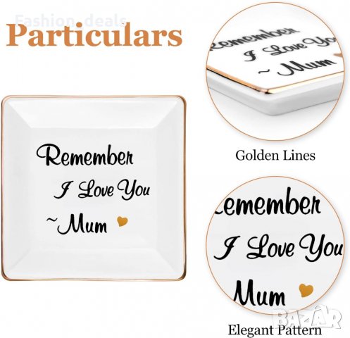 Нова Поставка за бижута дрънкулки Чинийка Подарък за мама с послание, снимка 2 - Подаръци за жени - 40021605