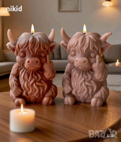 3D Овен Бик крава силиконов молд форма фондан шоколад гипс смола свещ декор, снимка 9 - Форми - 51424110