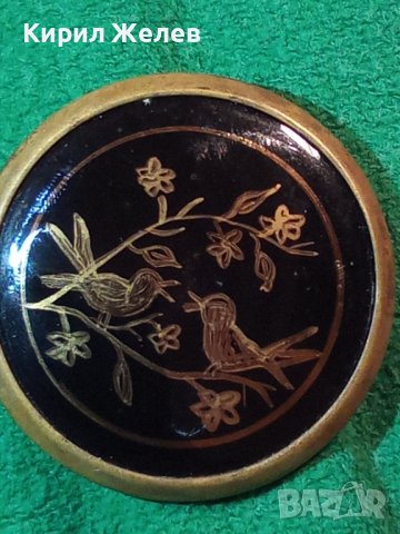 СТАРА РИСУВАНА ЕМАЙЛИРАНА РЯДКА БРОШКА АРТ-ЗНАЧКА ПТИЧКИ 24446, снимка 12 - Антикварни и старинни предмети - 33962662