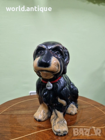Страхотна антикварна немска керамична авторска фигура статуетка , снимка 4 - Статуетки - 53214303