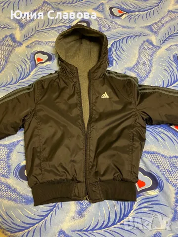 Двулицево детско яке Adidas -размер 6-7 години, снимка 1