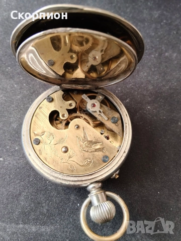 Швейцарски джобен часовник 1925г. - ПЕРФЕКТЕН - ПРОМОЦИЯ, снимка 4 - Джобни - 50421505