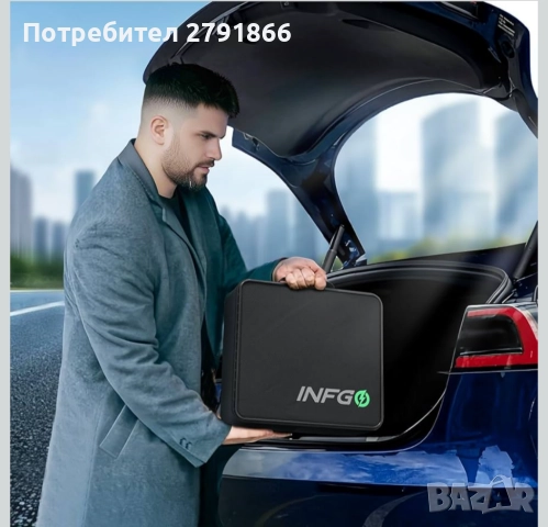 INFGO Мобилна зарядна станция със стенна кутия 3.68kW 1-фазна,8.1метра 6-16A EV зарядно устройство, снимка 7 - Аксесоари и консумативи - 51858784