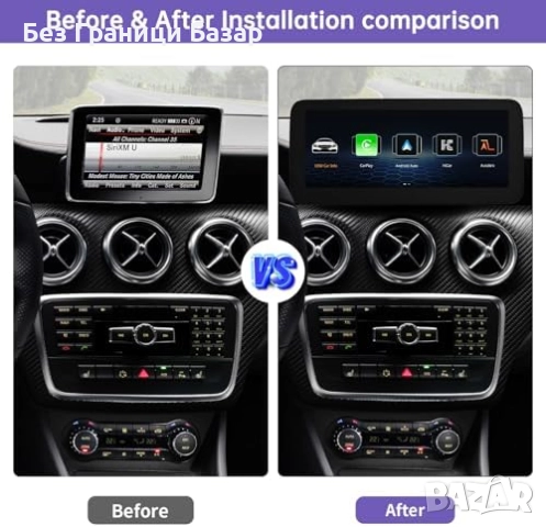 Нов Безжичен CarPlay Android Auto дисплей за кола Mercedes 10.25 инча , снимка 4 - Аксесоари и консумативи - 52672726