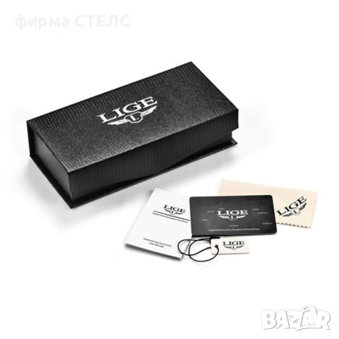 Мъжки часовник Lige Sport Watch, Водоустойчив, Неръждаема стомана, снимка 12 - Мъжки - 40245950