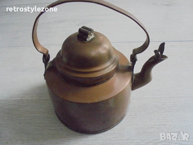 № 8315 Старинен меден чайник , снимка 4 - Антикварни и старинни предмети - 52054090
