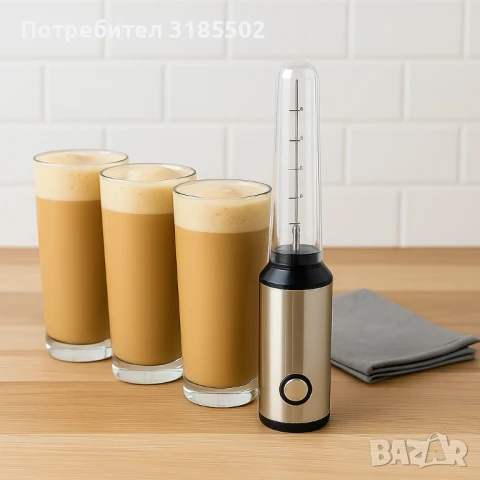 Фрапе миксер ръчен Muhler, 25W, Метално тяло, снимка 5 - Миксери - 51422043