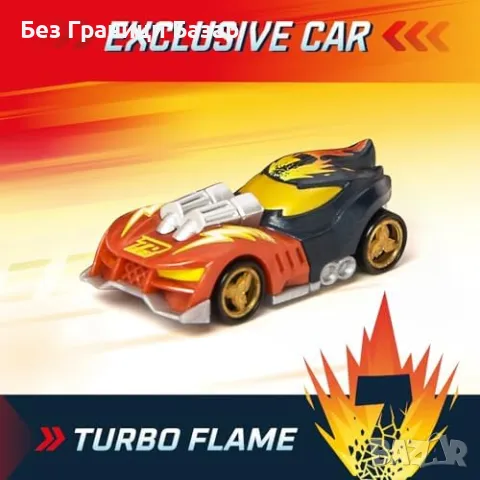 Нов T-Racers Thunder Truck – Камион със стартер и ексклузивна кола за деца, снимка 2 - Коли, камиони, мотори, писти - 47272612