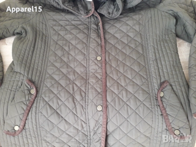 Американско марково тъмнозелено яке с качулка L/ XL, снимка 8 - Якета - 52388568