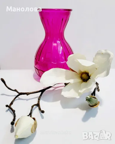Ваза от пресовано стъкло., снимка 2 - Вази - 49320946