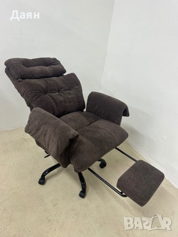 Тапициран офис стол HOMCOM, снимка 8 - Столове - 52721562