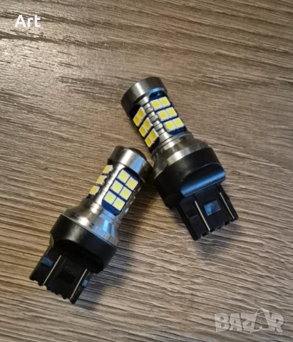 2 бр. LED крушка W21/5W, T20, 7443, 6000K, 12V 