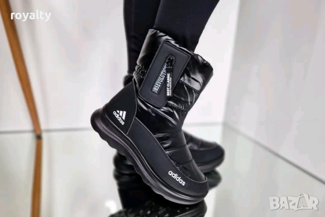 Adidas Черни Дамски Зимни Апрески с Вата Адидас , снимка 4 - Дамски апрески - 52930947