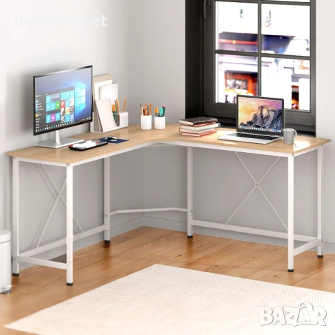 ПРОМОЦИЯ Ъглово бюро с L-образен плот и универсално приложение 10CZWKZJ02-MO, снимка 6 - Бюра - 50861430