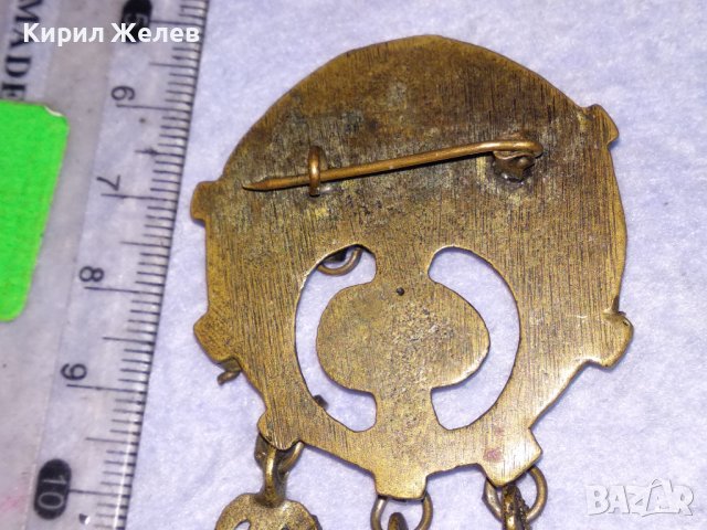 СТАРИННА ВЪЗРОЖДЕНСКА АЖУРНА БОРНЗОВА ОРНАМЕНТИРАНА РЕТРО БРОШКА РЯДКА РЪЧНА ИЗРАБОТКА 38671, снимка 8 - Антикварни и старинни предмети - 41622838