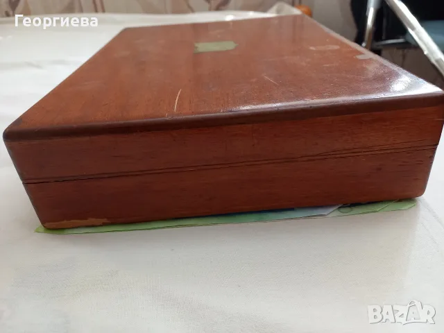 Посребрени прибори с дървена кутия, снимка 18 - Прибори за хранене, готвене и сервиране - 55889157