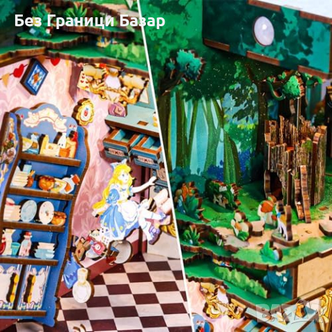 Нов Миниатюрен Комплект Алиса в Страната на чудесата 3D Диорама , снимка 4 - Други - 44571591