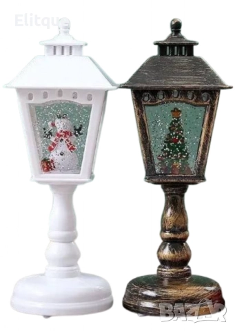 Коледен декоративен фенер с падащ сняг и светодиодно осветление, снимка 9 - Други стоки за дома - 52831792