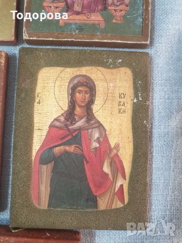 Лот 6- стари домашни икони -  5 броя, снимка 5 - Антикварни и старинни предмети - 44629509