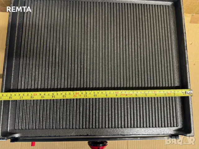 Професионална Газова скара чугунена плоча Оребрена  50х51см с газова защита CE, снимка 2 - Обзавеждане за заведение - 34818501