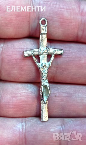 Метален Елемент / Медальон - КРЪСТ, снимка 3 - Колиета, медальони, синджири - 40620438