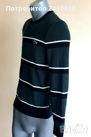 Lacoste Made In France / Knit Mens Size 3 - S  ОРИГИНАЛ! Мъжки Памучен Пуловер!, снимка 14 - Пуловери - 52592745