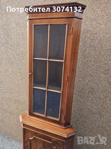 Витрина за ъгъл с интарзия, снимка 4 - Секции и витрини - 50224518